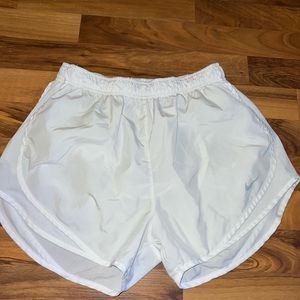 White nike workout shorts